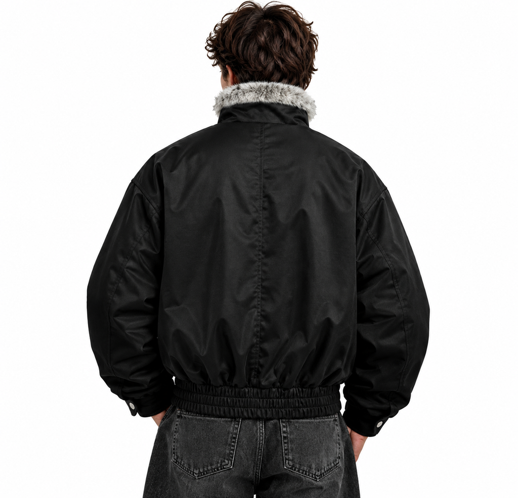 Chaqueta bomber negra