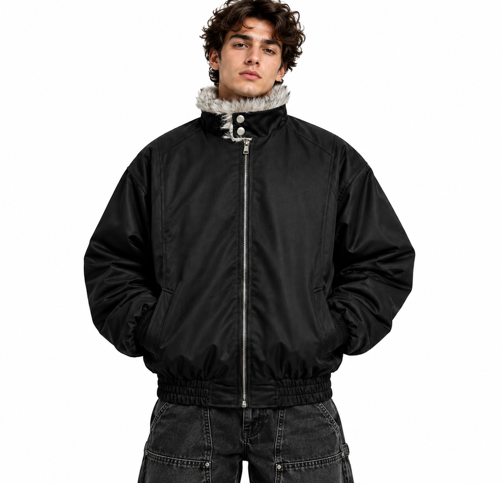 Chaqueta bomber negra