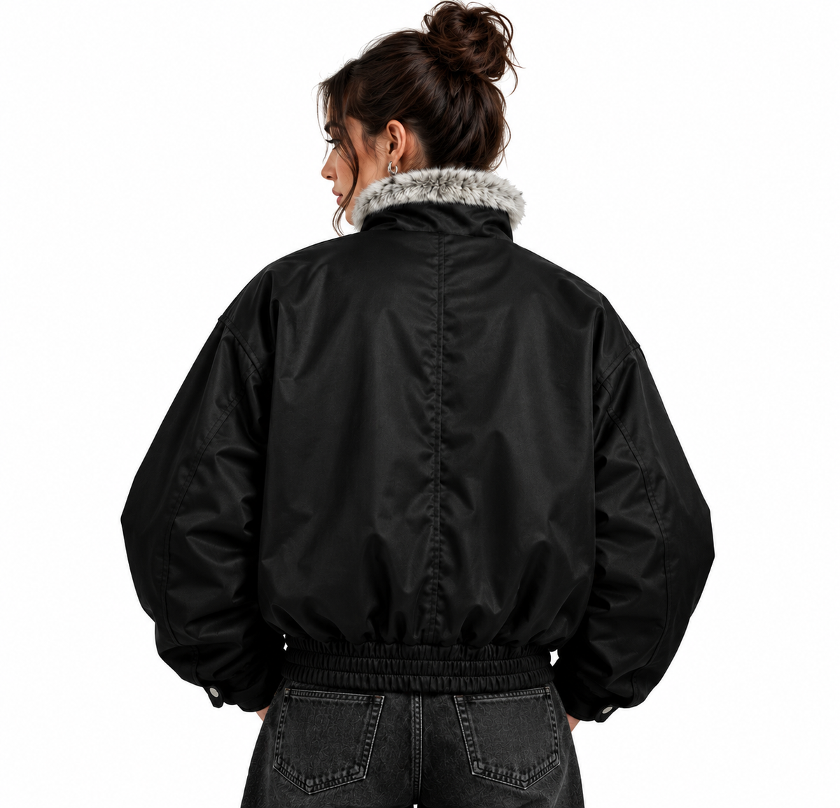 Chaqueta bomber negra